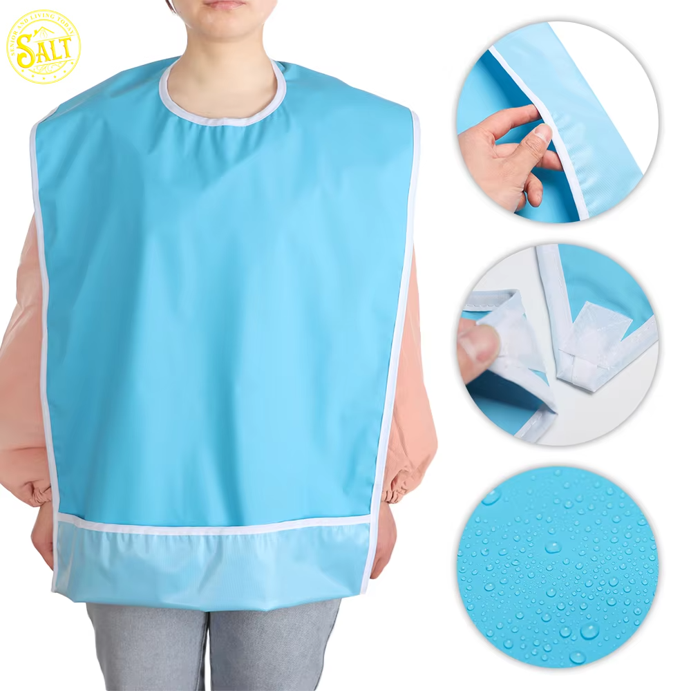 Large Waterproof Adult Bib - Reusable Terry Cloth for Seniors