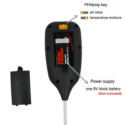 5-in-1 Soil PH Meter | Moisture, Temperature, Sunlight Tester