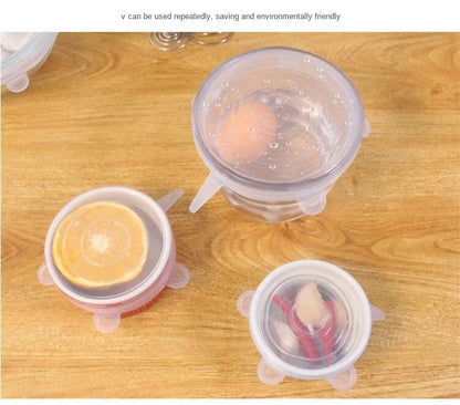 Reusable Silicone Stretch Lids – Keep Food Fresh, Eco-Friendly Kitchen Solution