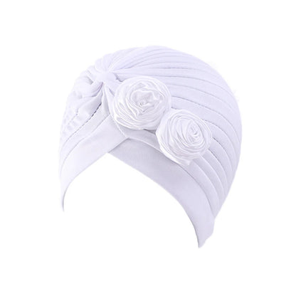 2024 Bandanas Women Stretchy Turban Flower Muslim Hat Headband Warp Female Chemo Hijab Knotted Indian Cap Head Wrap for Women