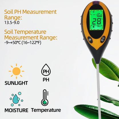 5-in-1 Soil PH Meter | Moisture, Temperature, Sunlight Tester