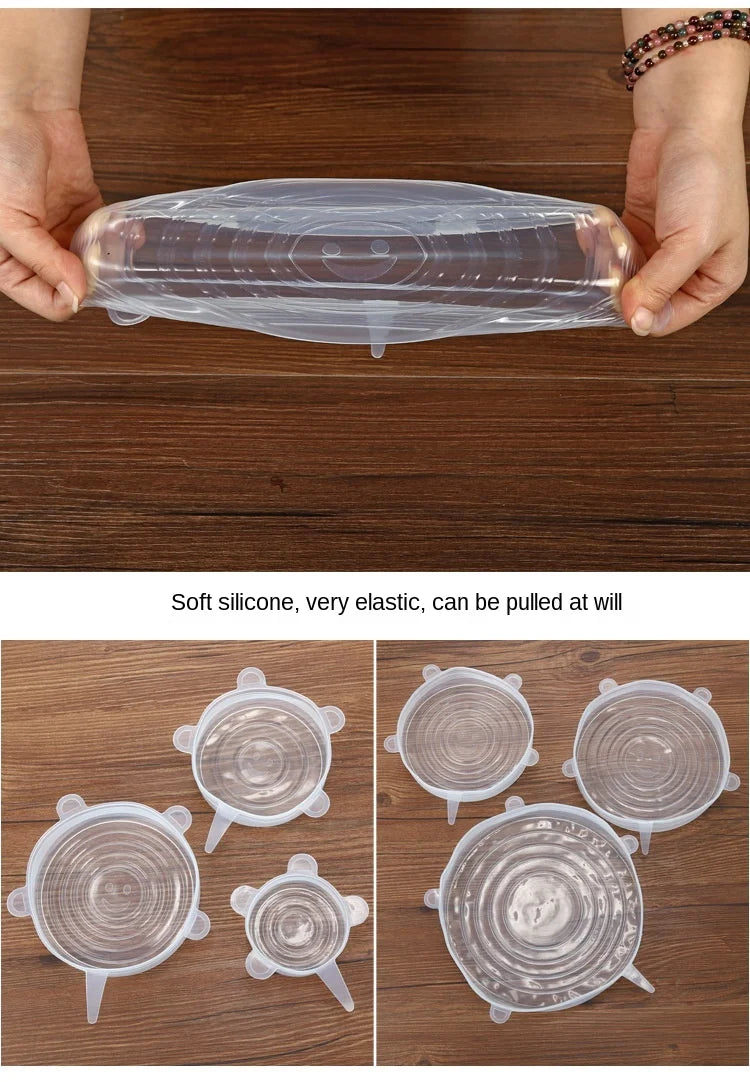 Reusable Silicone Stretch Lids – Keep Food Fresh, Eco-Friendly Kitchen Solution