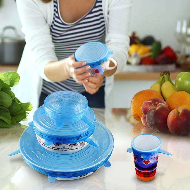 Reusable Silicone Stretch Lids – Keep Food Fresh, Eco-Friendly Kitchen Solution