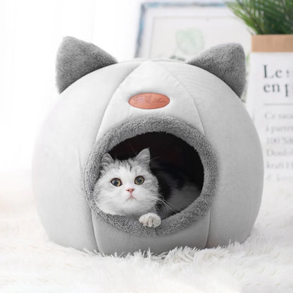 Cozy Winter Cat Bed – Cave Nest for Cats & Small Dogs