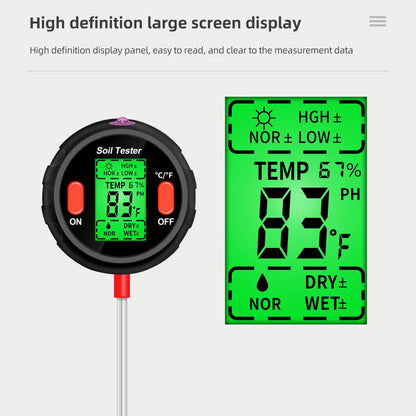 5-in-1 Soil PH Meter | Moisture, Temperature, Sunlight Tester