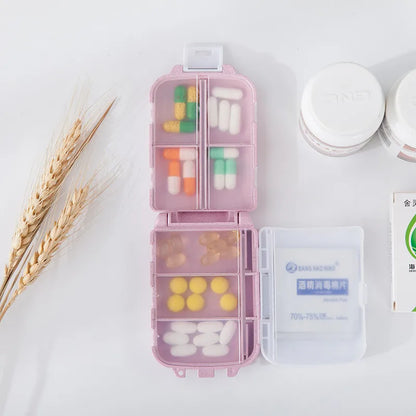 Weekly Pill Box 8 Grids Medicine Organizer Tablet Storage Box Travel Pill Case Drug Dispenser Container Health Care Portable