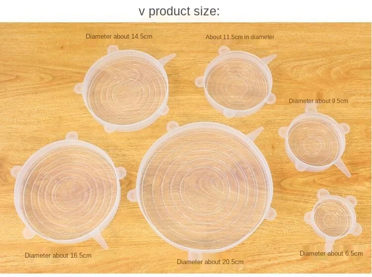 Reusable Silicone Stretch Lids – Keep Food Fresh, Eco-Friendly Kitchen Solution