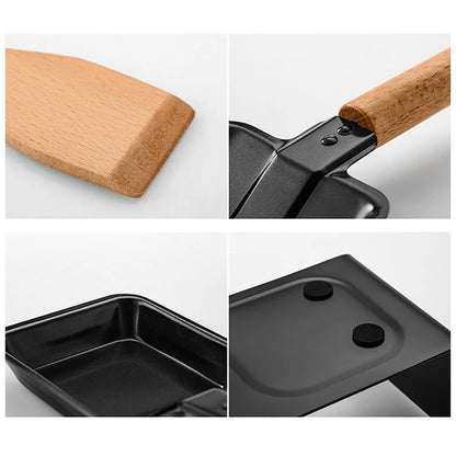 Baking Tray & Stove Set, Non-Stick Cheese Melt Pan + Wooden Spatula