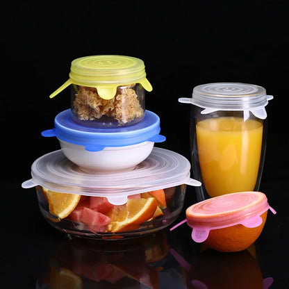 Reusable Silicone Stretch Lids – Keep Food Fresh, Eco-Friendly Kitchen Solution