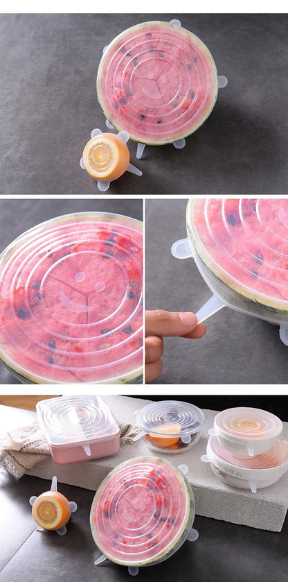 Reusable Silicone Stretch Lids – Keep Food Fresh, Eco-Friendly Kitchen Solution