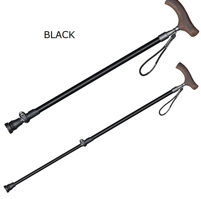 T Handle Aluminum Walking Stick Quick Locking Ultralight Anti-Slip Cane For Elderly 1 Pcs