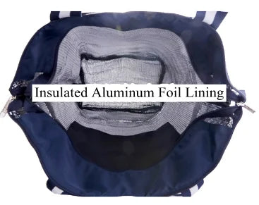 Women’s Aluminum Foil Lined Rolling Shopping Bag with Wheels