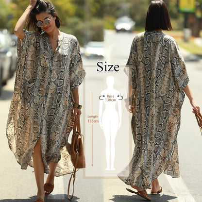 Polyester Long Beach Dress Beach swimsuit Cover up Kaftan Sarong Vestido Swim wear Cover up Ropa de Playa Tunic Beach Q1097