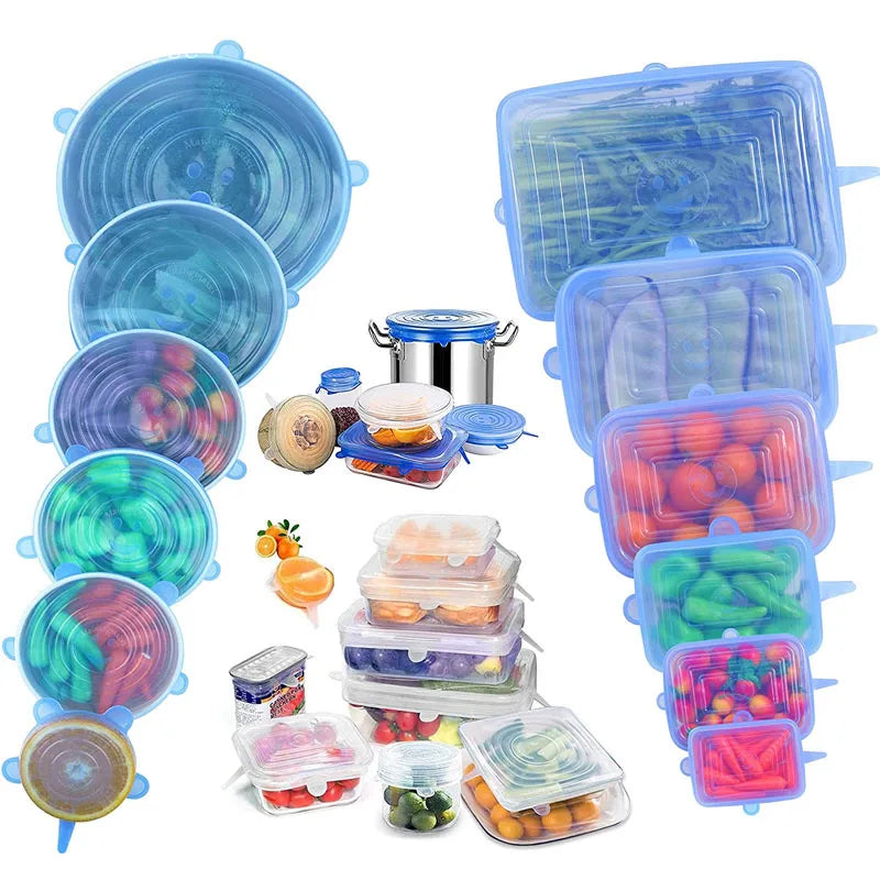 Reusable Silicone Stretch Lids – Keep Food Fresh, Eco-Friendly Kitchen Solution