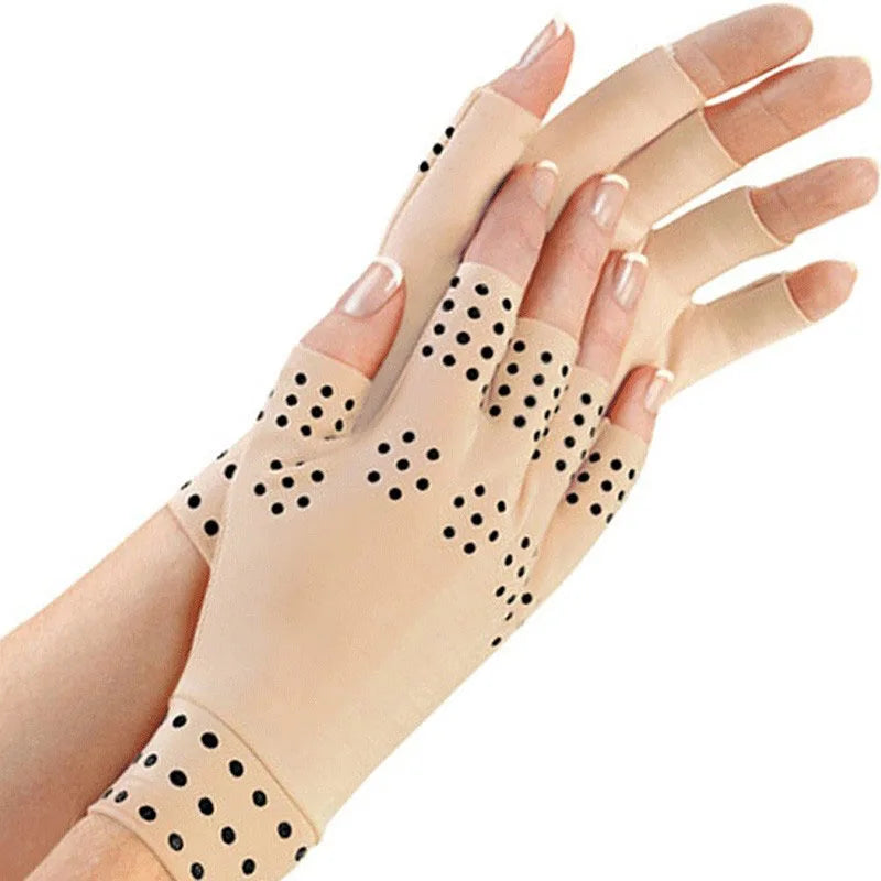 Magnetic Therapy Fingerless Gloves - Arthritis Pain Relief & Hand Care