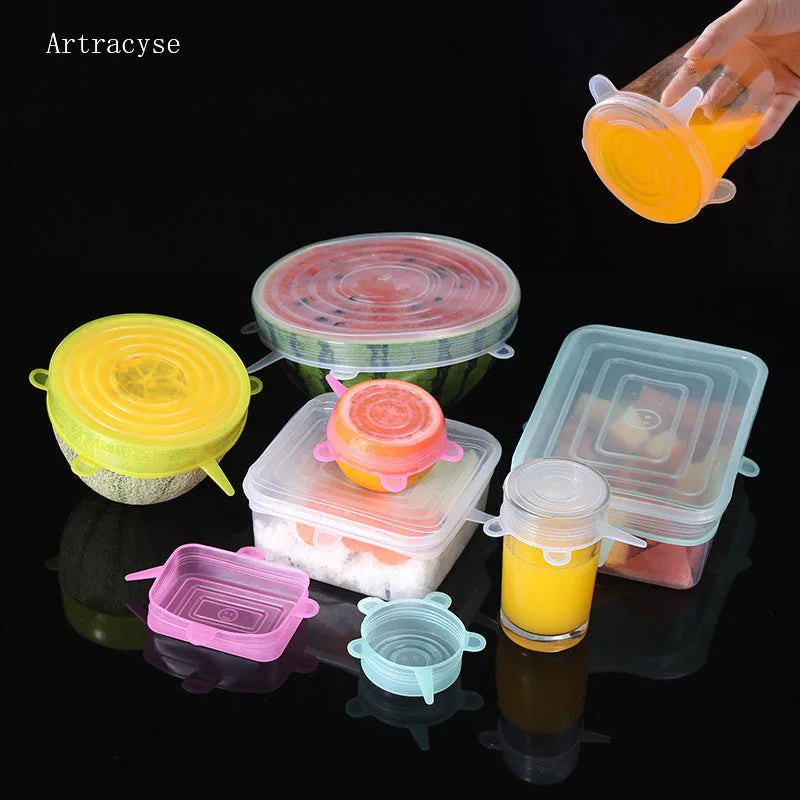 Reusable Silicone Stretch Lids – Keep Food Fresh, Eco-Friendly Kitchen Solution