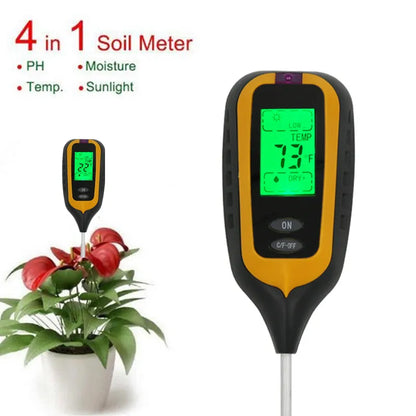 5-in-1 Soil PH Meter | Moisture, Temperature, Sunlight Tester