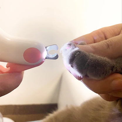 LED Cat Dog Nail Clipper – Professional Pet Claw Trimmer with Safety Lock