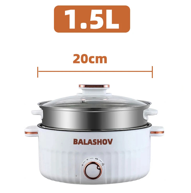 Mini Portable Electric Cooker – Double Layer Non-Stick Hot Pot