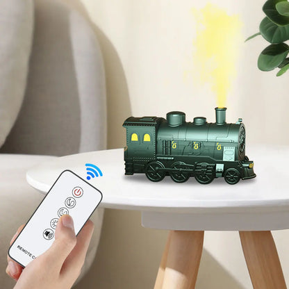 Mini Train Shape Aromatherapy Essential Oil Diffuser Ultrasonic Air Humidifier with LED Lamp 2 Spray Modes Aroma Difusor Atomize