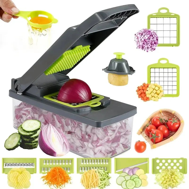 16-Piece Vegetable Chopper Set | Multi-Functional food and vegetable cutter