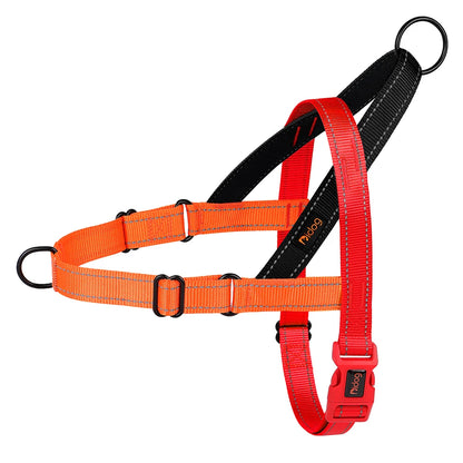 Reflective Nylon Dog Harness – No Pull Adjustable Walking Vest