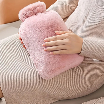 2000ml Winter Plush Hot Water Bag PVC Explosion proof and Heat resistant Hand Warm Waist Bag Suitable for Home Bedding Gifts