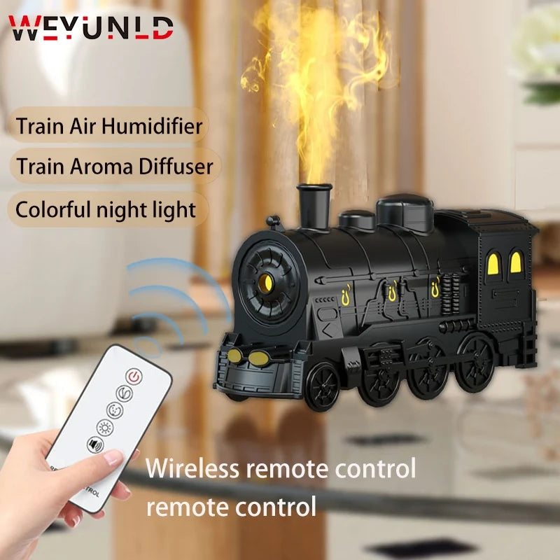 Train Air Humidifier With Remote Control Essential Oil Aroma Difusor Ultrasonic Aromatherapy Diffusers Mist Maker Fragrance