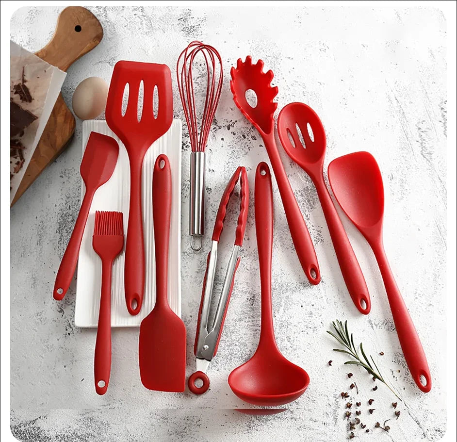 Silicone Cookware Set – Shovel, Spoon, Scraper for Kitchen & Baking