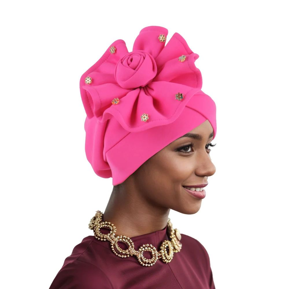 Trendy Big Bow Knot Turban Bonnets Women Stretchy Beanies Chemo Cap Head Cover Muslim Hijab Head Wrap Headscarf Turbante Mujer