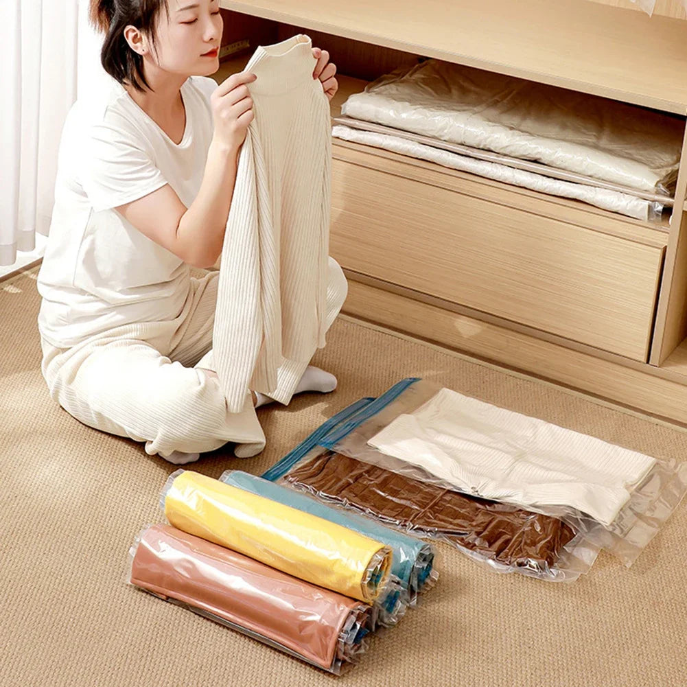 Reusable Vacuum Bags – 7 Sizes, Space-Saving Clothes Storage