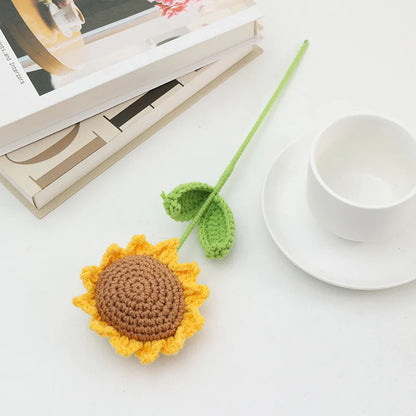 Handmade Crochet Artificial Sunflowers for Home & Party Decor