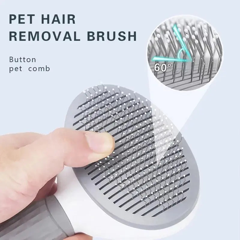 Self-Cleaning Pet Brush for Dogs & Cats – Dematting Grooming Tool