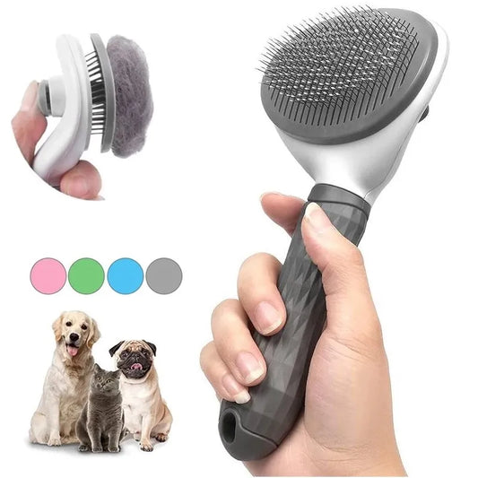 Self-Cleaning Pet Brush – Dematting Comb for Dogs & Cats