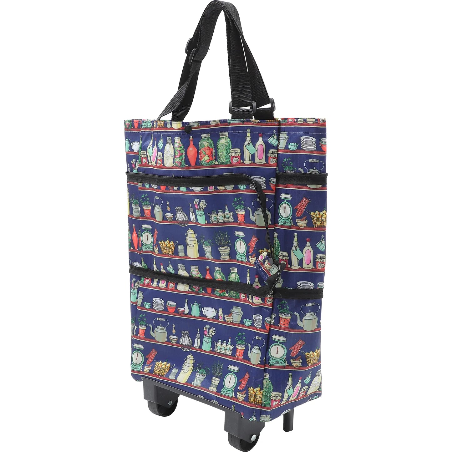 Portable Folding Shopping Bag with Wheels | Trolley Tote