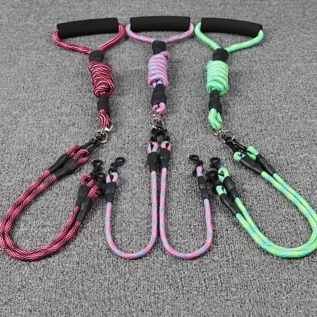 Dual Head Dog Walking Rope – Anti-Winding & Detachable Leash