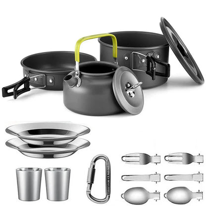 Portable Camping Cookware Set | Outdoor Picnic Teapot