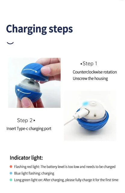 Rechargeable Smart Dog Toy Ball – Interactive Gravity Jumping Pet Toy