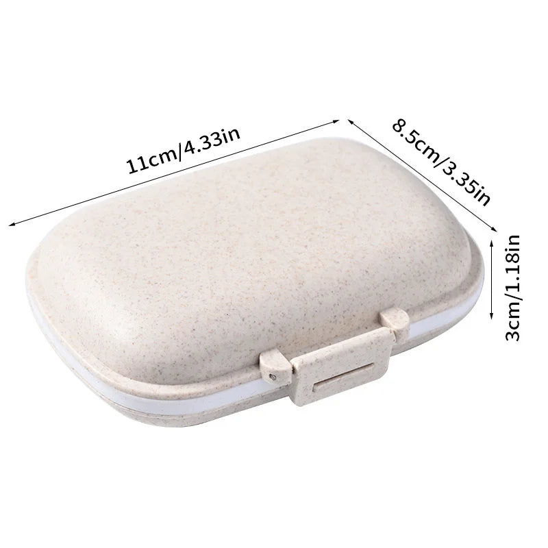 8 Grids Mini Pill Case Plastic Travel Medicine Box Cute Small Tablet Pill Storage Organizer Box Holder Container Dispenser Case