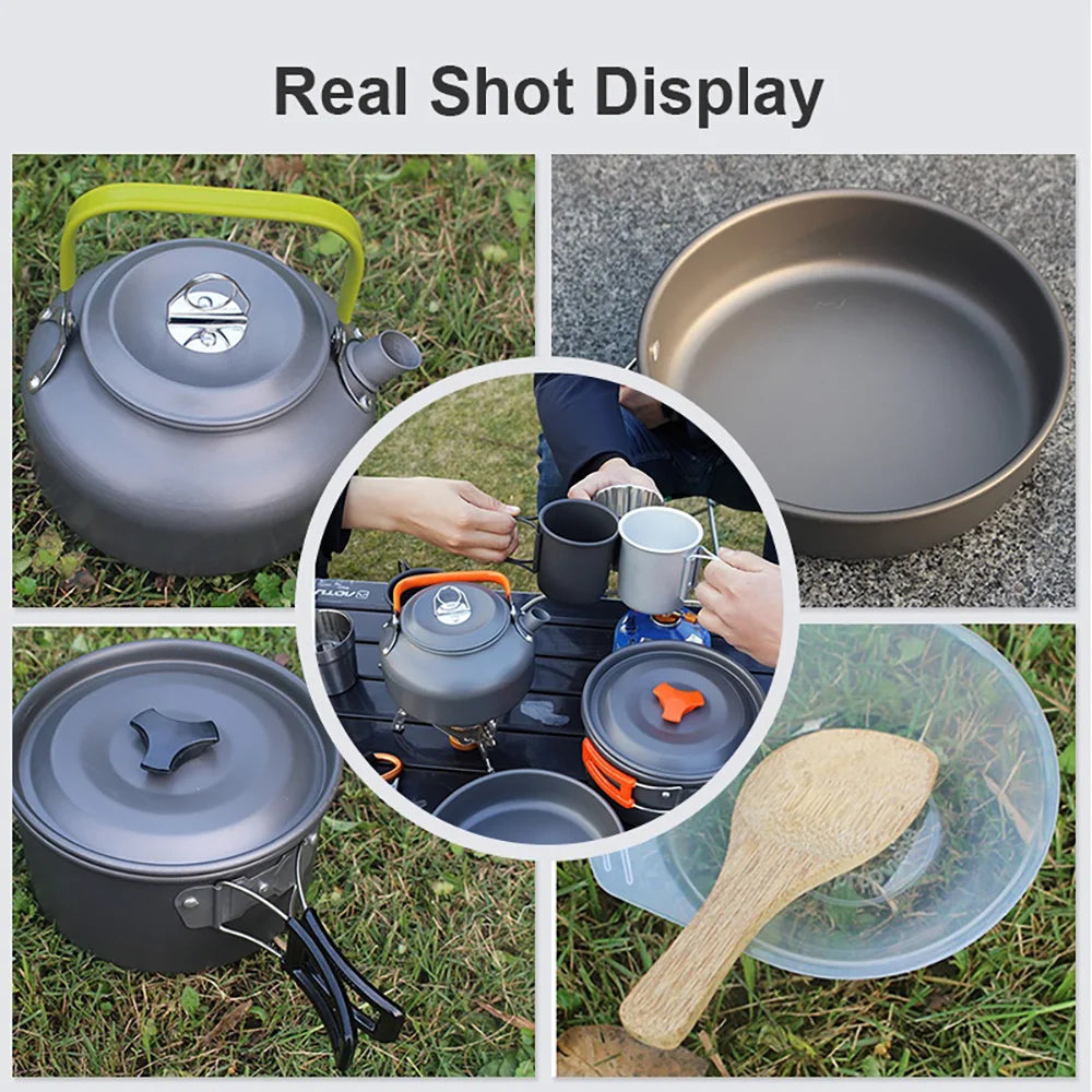 Portable Camping Cookware Set | Outdoor Picnic Teapot