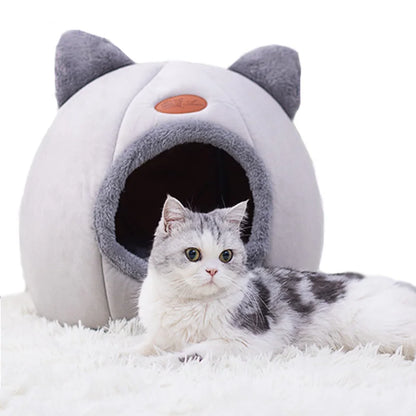 Cozy Winter Cat Bed – Cave Nest for Cats & Small Dogs