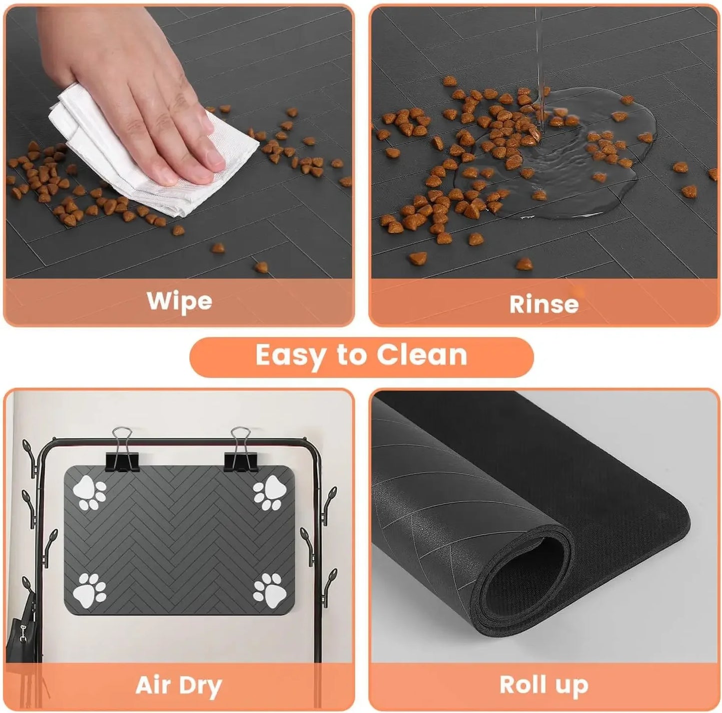 Absorbent Pet Feeding Mat – Waterproof & Quick Dry for Dogs & Cats