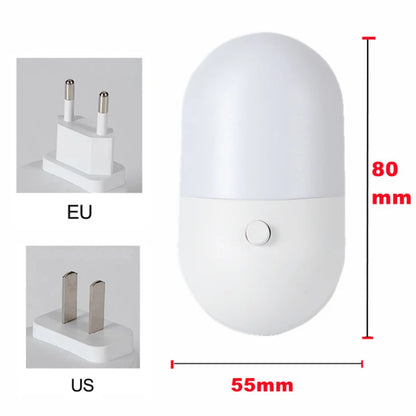 Bedside Lamp Night light EU US Plug LED Night Light AC 85V-265V Bedroom Lamp Gift For Children Cute Night Lamp For Corridor WC