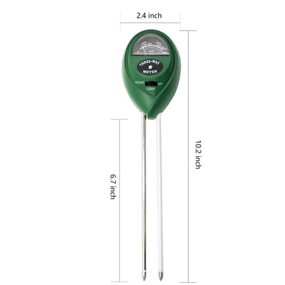 3-in-1 Soil Tester | Moisture, Light, pH Meter for Gardens