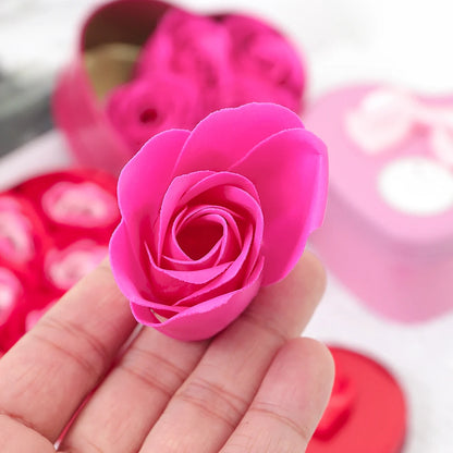 Rose Artificial Flower Heads in Gift Box for Valentine's & Wedding Decor