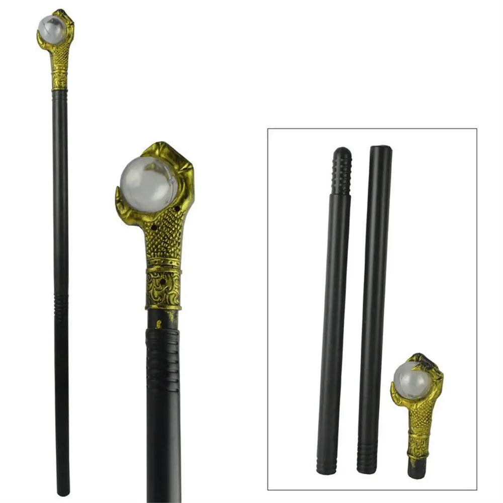 Round Handle Costumes Walking Cane Royal King Claw Ball Halloween Wand Snake Head King's Scepter Halloween Walking Stick