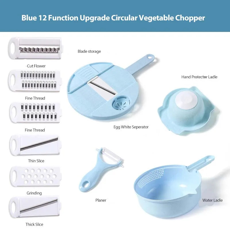 9-in-1 Vegetable Cutter | Multi-functional Grater & Shredder