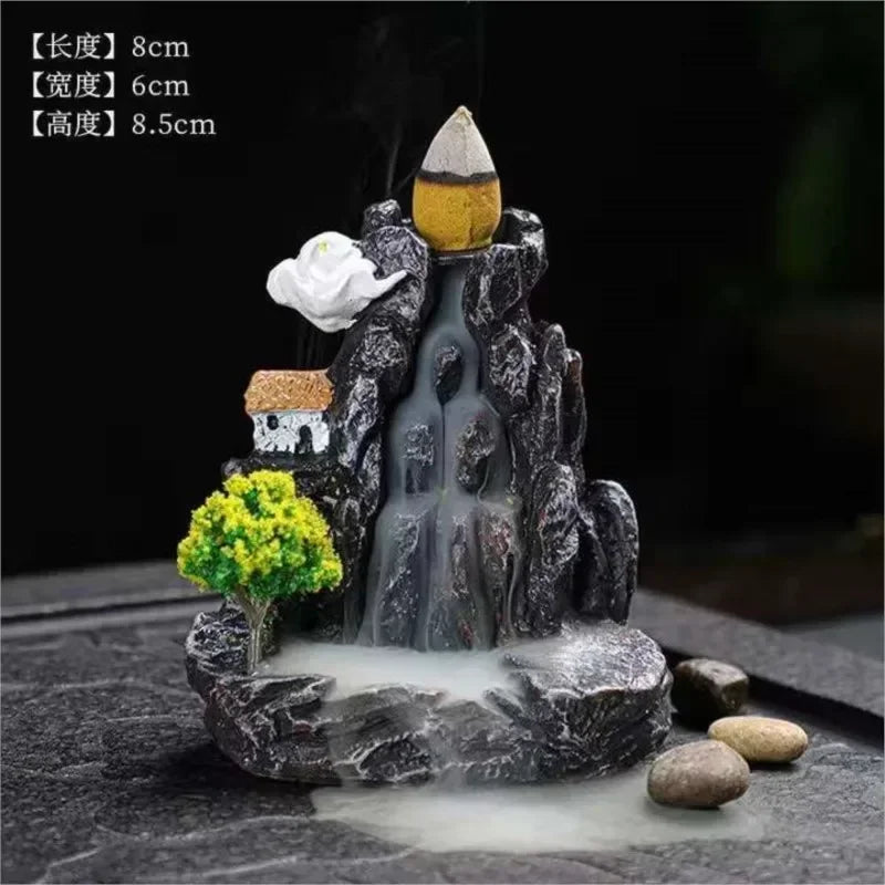 Mountain River Incense Burner | Backflow Aroma Zen Decor