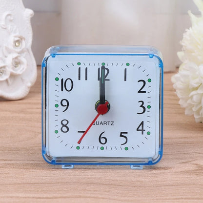 Mini Square Analog Alarm Clock | Silent Non-Ticking Design