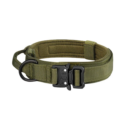 Tactical Dog Collar with Metal Buckle – Breathable Nylon for Medium & Large Dogs